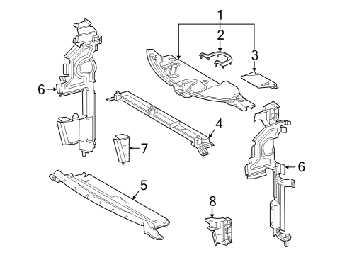 2022 Toyota Sienna Splash Shields Diagram