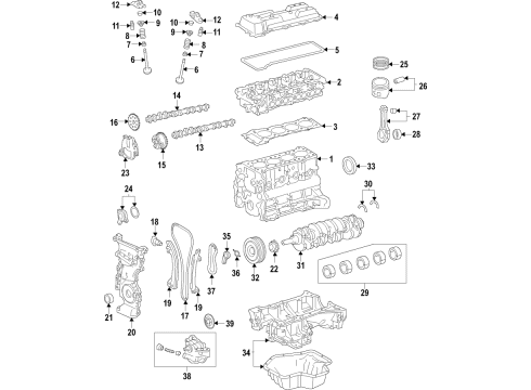 2022 Toyota Corolla Engine Parts, Mounts, Cylinder Head & Valves, Camshaft & Timing, Oil Pan, Oil Pump, Crankshaft & Bearings, Pistons, Rings & Bearings, Variable Valve Timing Diagram