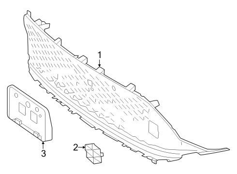 2023 Toyota Crown Grille & Components Diagram