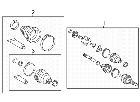 2022 Toyota Sienna Drive Axles - Rear Diagram