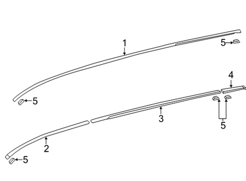 2022 Toyota Sienna Exterior Trim - Roof Diagram