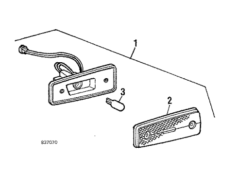 1984 Toyota Starlet Fender & Lamps - Side Marker Lamps Diagram