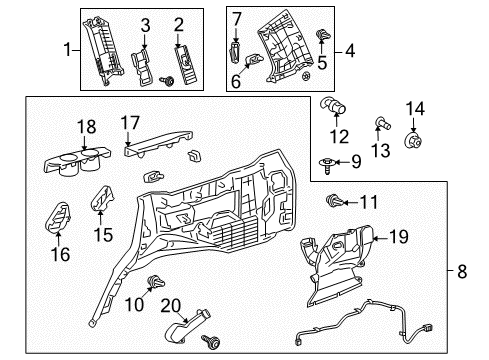 2010 Toyota Land Cruiser Anchor Plate, Gray, Driver Side Diagram for 73034-60010-B2