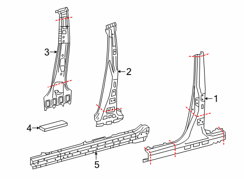 Pad, Pillar Diagram for 62554-42030