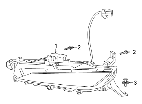 Screw(For Front Fog Lamp) Diagram for 90167-A0021