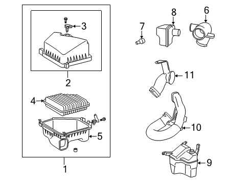 2009 Toyota Corolla Air Intake Diagram