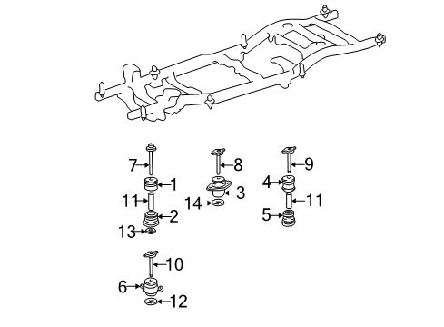 2005 Toyota Sequoia Frame & Components Diagram