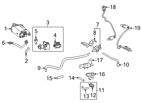 2019 Toyota C-HR Oxygen Sensor, Rear Diagram for 89465-10080
