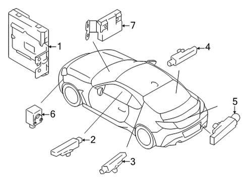 2022 Toyota GR86 Anti-Theft Components Diagram