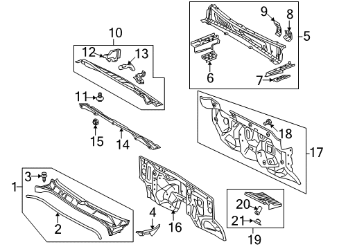 2013 Toyota Tundra Cab Cowl Diagram