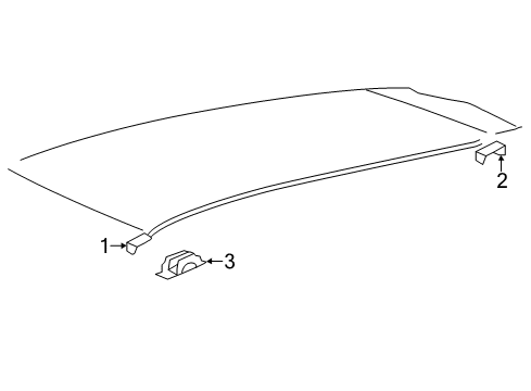 2017 Toyota Highlander Exterior Trim - Roof Diagram