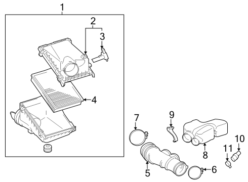 2021 Toyota 4Runner Oxygen Sensor, Passenger Side Diagram for 89467-35130