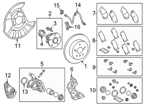 2022 Toyota Camry Brake Components Diagram