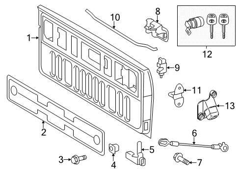 2018 Toyota Tundra Tail Gate Diagram