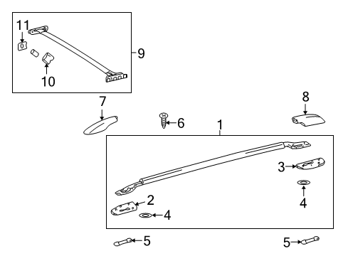 Bolt Assembly, Removable Roof Diagram for 63230-60010