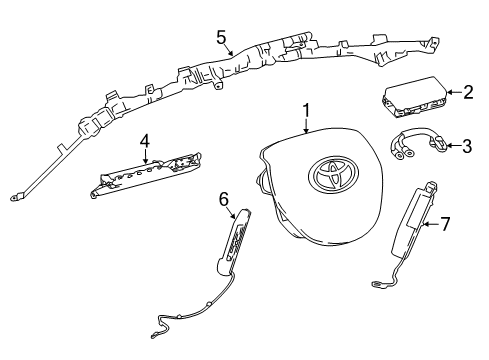 2022 Toyota Camry Air Bag Components Diagram