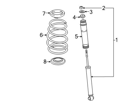 2013 Scion tC Struts & Components - Rear Diagram