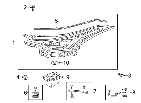 2022 Toyota C-HR Headlamp Components Diagram