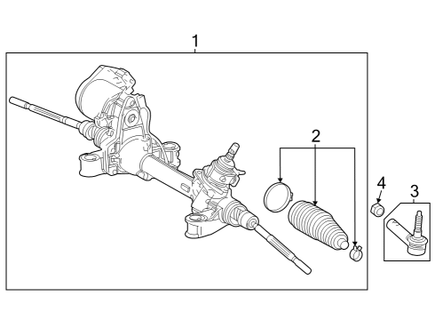 2023 Toyota bZ4X Column Assembly, Steering Diagram for 45250-42450