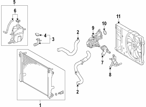 2022 Toyota Camry Cooling System, Radiator, Water Pump, Cooling Fan Diagram