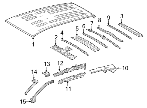 2022 Toyota Corolla Cross Roof & Components Diagram