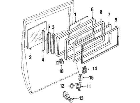 1987 Toyota Van Rear Door Diagram