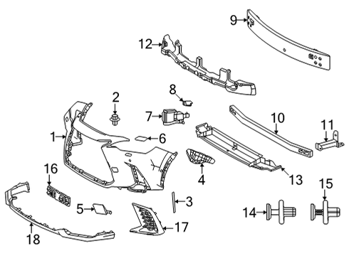 Extension Sub-Assembly, Front Bumper, Driver Side Diagram for 52103-42100