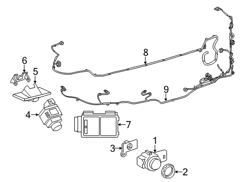 2024 Toyota GR Supra Electrical Components - Rear Bumper Diagram