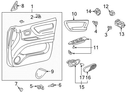 Plug, Hole(For Front Door Trim Board) Diagram for 90950-01800-A0