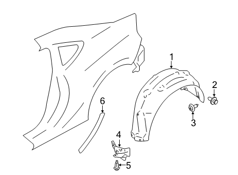 2016 Scion FR-S Exterior Trim - Quarter Panel Diagram
