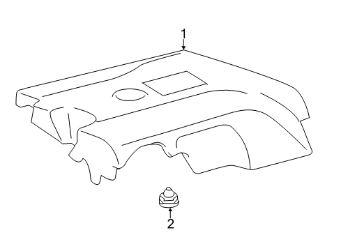 2012 Toyota Highlander Engine Appearance Cover Diagram