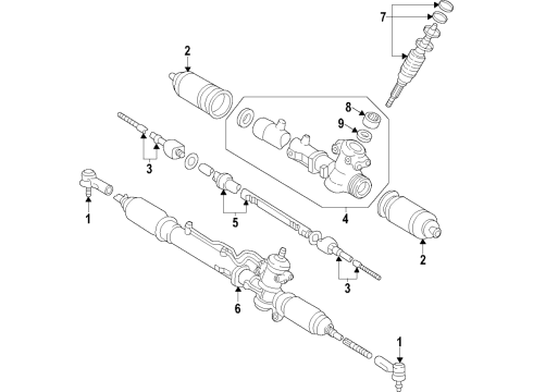 2002 Toyota Camry P/S Pump & Hoses, Steering Gear & Linkage Diagram