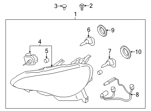 2016 Scion FR-S Bulbs Diagram