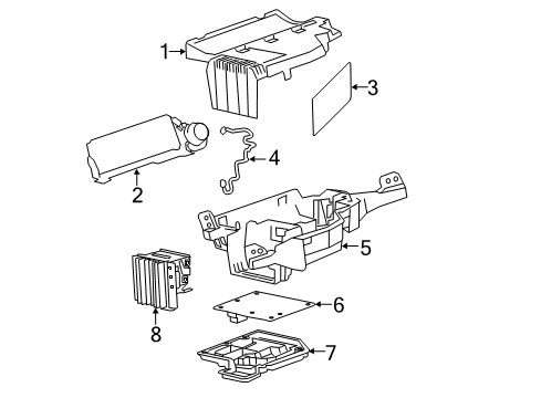 2021 Toyota Prius AWD-e Head-Up Display Components Diagram