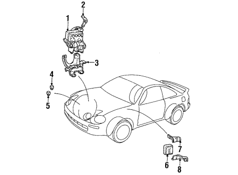 1998 Toyota Celica Anti-Lock Brakes Diagram