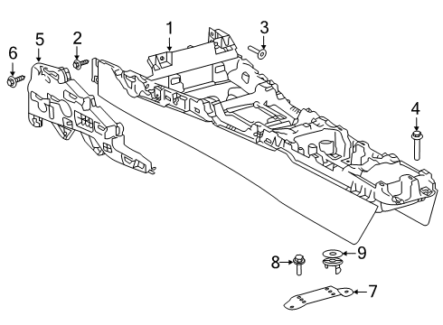 2021 Toyota GR Supra Console, Center Diagram for 58801-WAA01