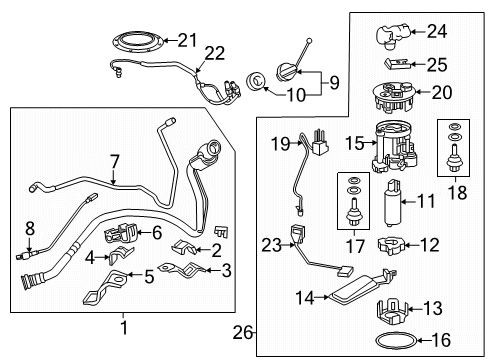 Tube Assembly, Fuel Suction W/Pump & Gage Diagram for 77020-48261