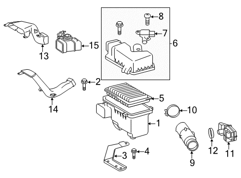 2012 Toyota Highlander Air Intake Diagram