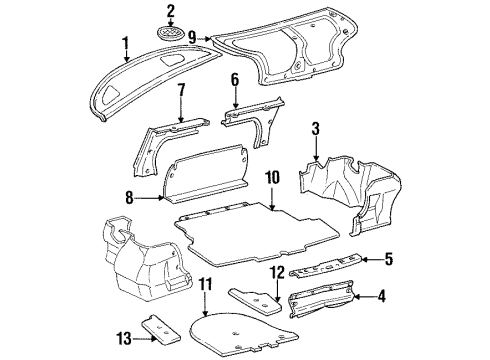 1993 Toyota Corolla Interior Trim - Rear Body Diagram
