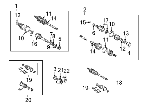 Clamp (For Front Axle Outboard Joint Boot Passenger Side) Diagram for 90949-01559