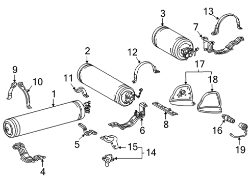 2022 Toyota Mirai Fuel System Components Diagram