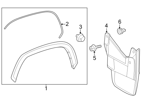 2024 Toyota Sequoia Exterior Trim - Fender Diagram
