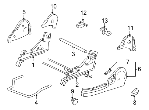 2000 Toyota Solara Tracks & Components Diagram