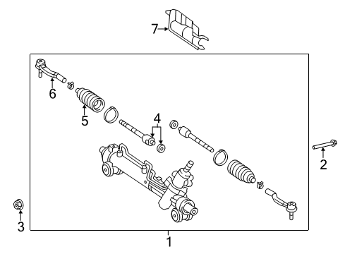 2007 Toyota Camry Steering Gear Diagram for 44200-33480
