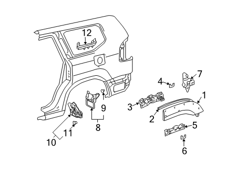 Grommet, Screw Diagram for 90189-06036