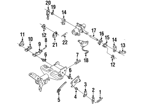 1993 Toyota Celica Steering Column, Steering Wheel & Trim, Steering Gear & Linkage, Ignition Lock Diagram