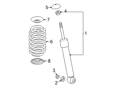 2018 Toyota Camry Shocks & Components - Rear Diagram