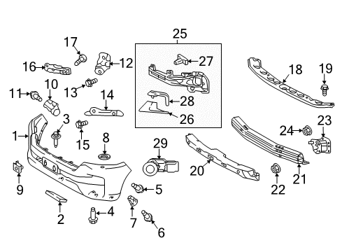2017 Toyota Land Cruiser Front Bumper Diagram