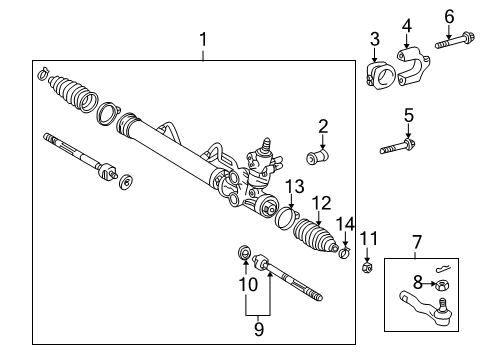 Clamp(For Steering Rack Boot) Diagram for 90460-49004