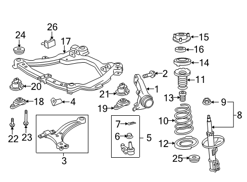 Arm Sub-Assembly, Front Suspension, Lower Passenger Side Diagram for 48068-33070